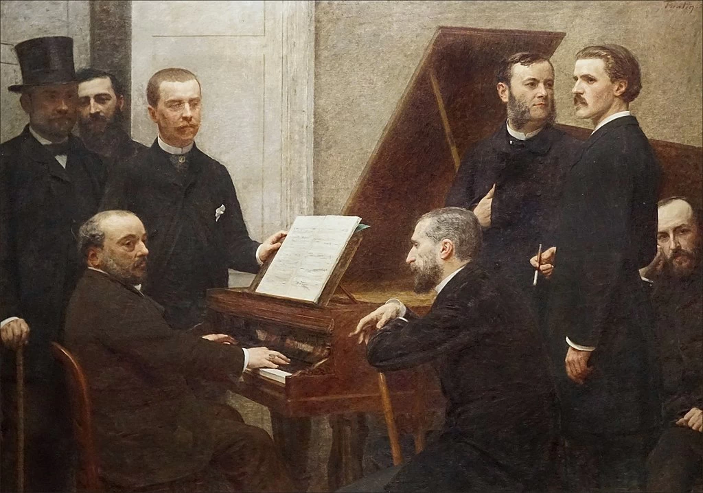 Henri Fantin - Latour, Attorno al piano, Musée d'Orsay, Parigi